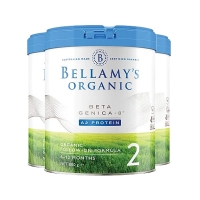 【澳洲直邮】Bellamy's 贝拉米有机A2白金 2段(6-12个月)800g*6罐 保质期2027年11月