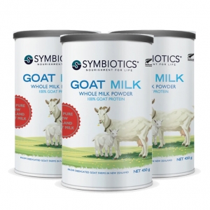 【新西兰直邮时安达普通线】Symbiotics 升倍顶级山羊奶粉全脂 450g*3罐 2028年1月